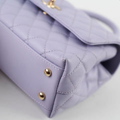 Chanel Coco Handle Small Lilac Caviar Top Handle