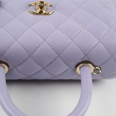 Chanel Coco Handle Small Lilac Caviar Top Handle
