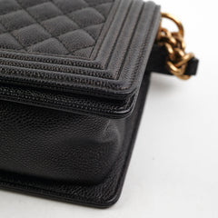 Chanel Old Medium Caviar Boy Black 20 Series