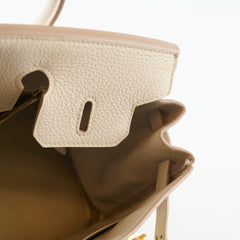 Hermes Birkin Togo 25 Beton - D stamp