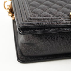Chanel Old Medium Caviar Boy Black 20 Series