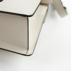 Gucci Sylvie White Mini Top Handle Crossbody Bag