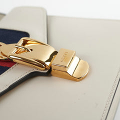 Gucci Sylvie White Mini Top Handle Crossbody Bag