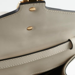 Gucci Sylvie White Mini Top Handle Crossbody Bag