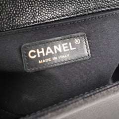 Chanel Old Medium Caviar Boy Black 20 Series