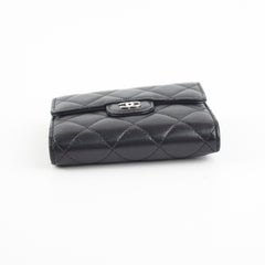Chanel Lambskin Compact Wallet Black
