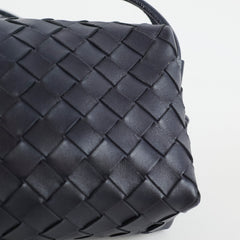 Bottega Veneta Mini Loop Navy Intrecciato leather