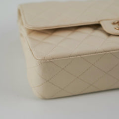 Chanel Quilted Caviar Medium/Large Double Flap Ivory