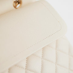 Chanel Quilted Caviar Medium/Large Double Flap Ivory