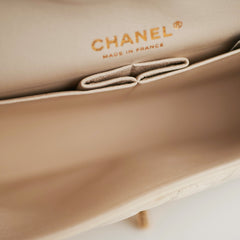 Chanel Quilted Caviar Medium/Large Double Flap Ivory
