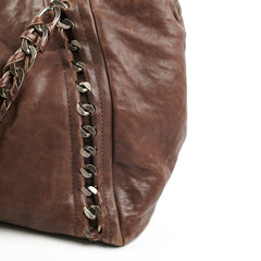 Chanel Vintage Brown Leather Tote - Series 10