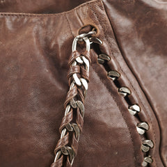 Chanel Vintage Brown Leather Tote - Series 10