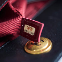 Chanel Shiny Large Front Pocket Calfskin Tote Black