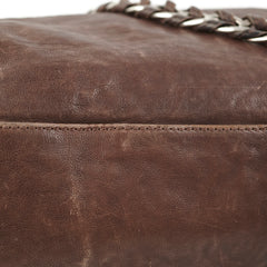 Chanel Vintage Brown Leather Tote - Series 10