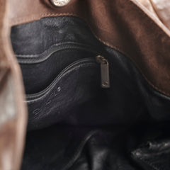Chanel Vintage Brown Leather Tote - Series 10