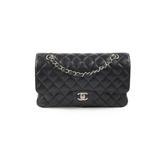Chanel Classic Flap Medium/Large M/L Caviar Black- Series 13