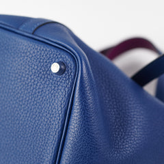 Hermes Picotin 18 Clemence Deep Blue/Anemone