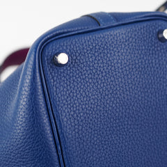 Hermes Picotin 18 Clemence Deep Blue/Anemone