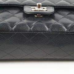 Chanel Classic Flap Medium/Large M/L Caviar Black- Series 13