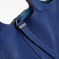 Hermes Picotin 18 Clemence Deep Blue/Anemone