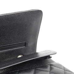 Chanel Classic Flap Medium/Large M/L Caviar Black- Series 13