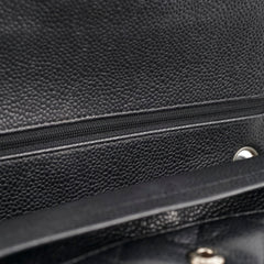 Chanel Classic Flap Medium/Large M/L Caviar Black- Series 13