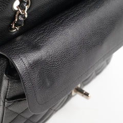Chanel Classic Flap Medium/Large M/L Caviar Black- Series 13