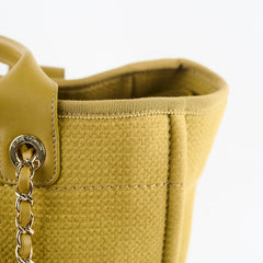 Chanel Deauville Small Green/Gold Tote