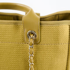 Chanel Deauville Small Green/Gold Tote