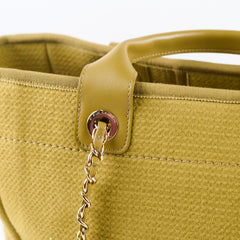 Chanel Deauville Small Green/Gold Tote