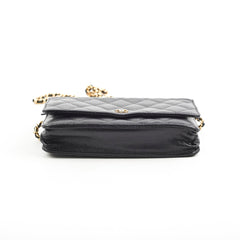 Chanel Caviar Wallet on Chain WOC Black GHW
