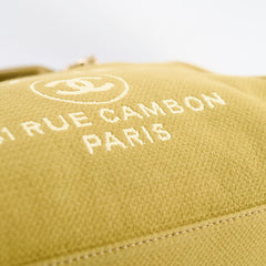 Chanel Deauville Small Green/Gold Tote