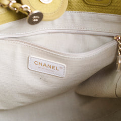 Chanel Deauville Small Green/Gold Tote
