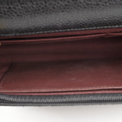 Chanel Caviar Wallet on Chain WOC Black GHW