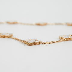 Van Cleef and Arpels 10 Motif White Mother of Pearl Necklace