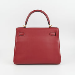 Hermes Kelly 28 EverColour Rogue Grenat - X Stamp