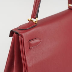 Hermes Kelly 28 EverColour Rogue Grenat - X Stamp