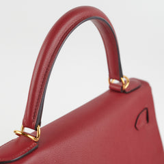 Hermes Kelly 28 EverColour Rogue Grenat - X Stamp