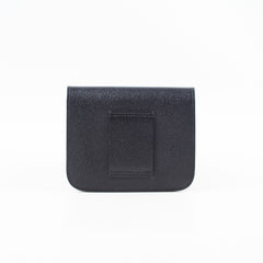 Hermes Constance Slim Wallet Black Epsom Palladium HW U Stamp