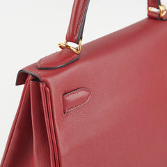 Hermes Kelly 28 EverColour Rogue Grenat - X Stamp