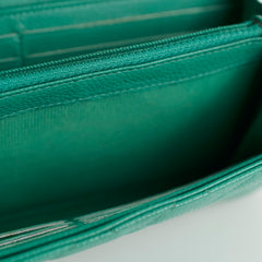 Chanel Green Caviar Long Wallet