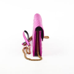 Saint Laurent Envelope Wallet On Chain WOC Metallic Pink