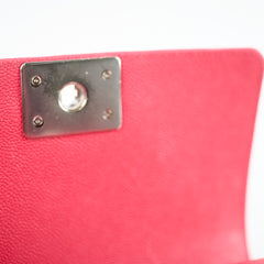 Chanel Small Boy Caviar in Red