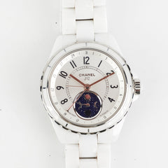 Chanel J12 38mm Moon Phase White Ceramic Watch