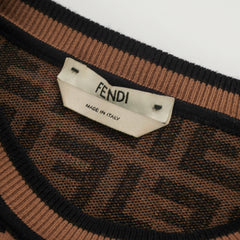 Fendi Long Monogram Knit Dress (Size 42)