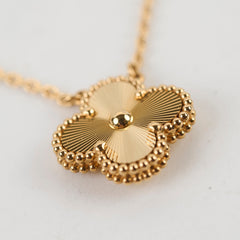 Van Cleef and Arpels Vintage Alhambra Guilloche Necklace