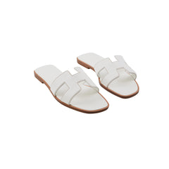 Hermes Oran Sandals White Size 39