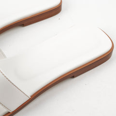 Hermes Oran Sandals White Size 39