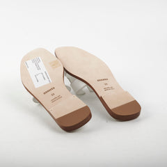 Hermes Oran Sandals White Size 39