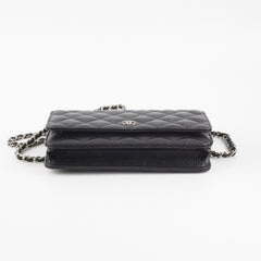 Chanel Caviar Wallet On Chain Black